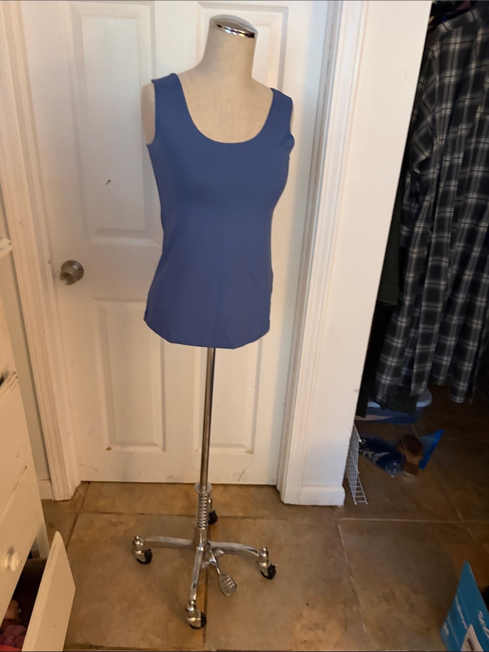 Chico's Periwinkle Blue Scoop Neck Tank Top